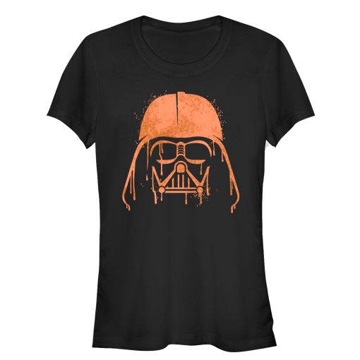 Junior’s Star Wars Halloween Vader Helmet Spray-Paint T-Shirt