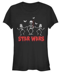 Junior’s Star Wars Halloween Vader Skeletons T-Shirt