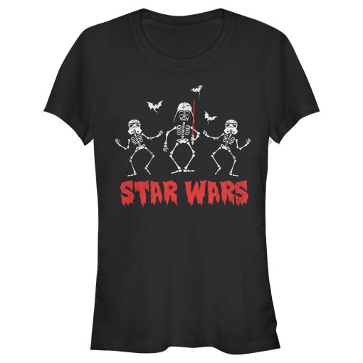 Junior’s Star Wars Halloween Vader Skeletons T-Shirt