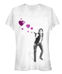 Junior’s Star Wars Han Shot Hearts T-Shirt