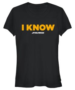 Junior’s Star Wars Han Solo I Know T-Shirt