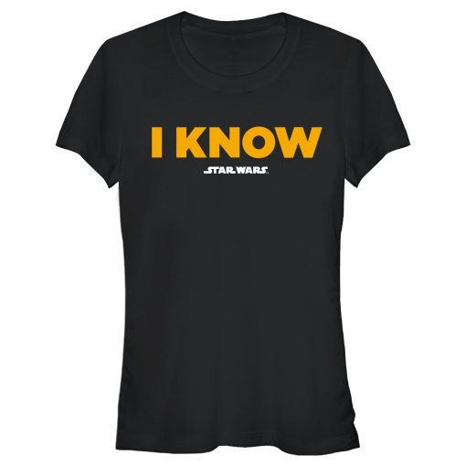 Junior’s Star Wars Han Solo I Know T-Shirt