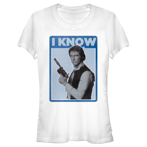 Junior’s Star Wars Han Solo Quote I Know T-Shirt