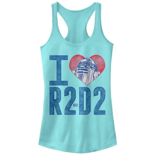 Junior’s Star Wars I Love R2-D2 Racerback Tank Top