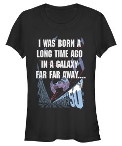 Junior’s Star Wars I Was Born A Time Ago 50th Birthday Portrait T-Shirt