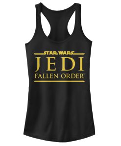 Junior’s Star Wars Jedi Fallen Order Golden Logo Racerback Tank Top