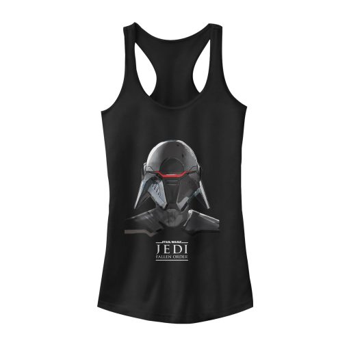 Junior’s Star Wars Jedi Fallen Order Second Sister Mask Racerback Tank Top