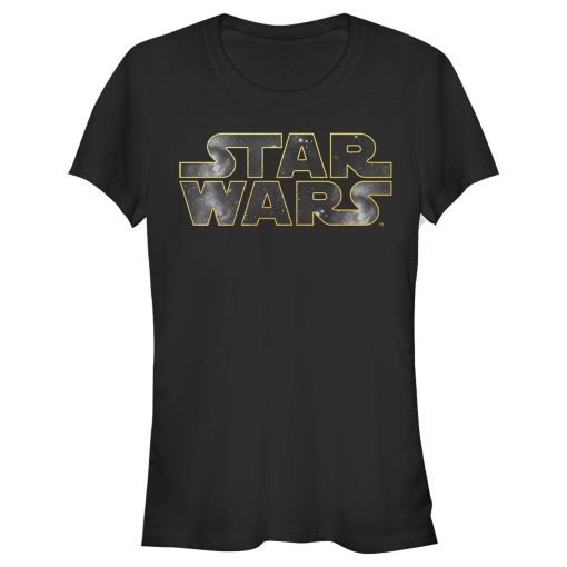 Junior’s Star Wars Logo Hole T-Shirt