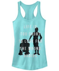 Junior’s Star Wars Looking For Droids Racerback Tank Top