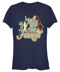 Junior’s Star Wars May the Fourth Classic Characters T-Shirt
