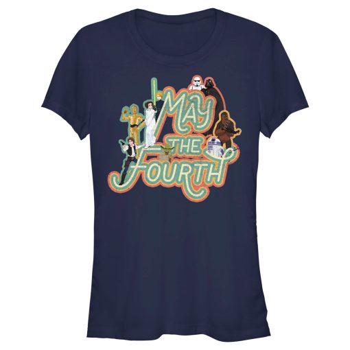 Junior’s Star Wars May the Fourth Classic Characters T-Shirt