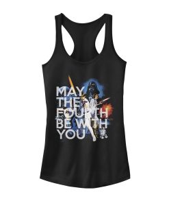 Junior’s Star Wars May the Fourth Classic Scene Racerback Tank Top