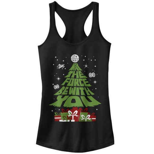 Junior’s Star Wars May the Gifts Be With You Racerback Tank Top