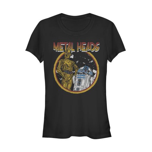 Junior’s Star Wars Metal Head Rock Droids T-Shirt