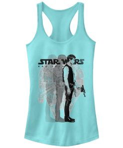 Junior’s Star Wars Millennium Falcon Han Solo Racerback Tank Top