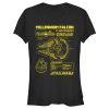 Junior’s Star Wars Millennium Falcon Schematics T-Shirt
