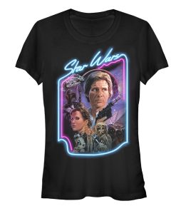 Junior’s Star Wars Neon Retro Rebels Against The Empire T-Shirt
