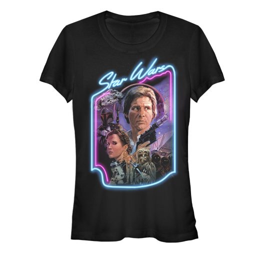 Junior’s Star Wars Neon Retro Rebels Against The Empire T-Shirt