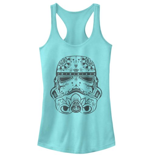 Junior’s Star Wars Ornate Stormtrooper Racerback Tank Top