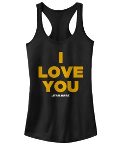 Junior’s Star Wars Princess Leia I Love You Racerback Tank Top