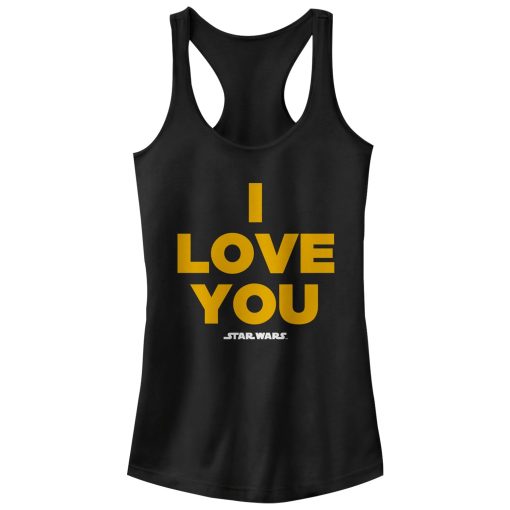 Junior’s Star Wars Princess Leia I Love You Racerback Tank Top