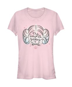 Junior’s Star Wars Rebel Leia Future Galaxy is Female T-Shirt