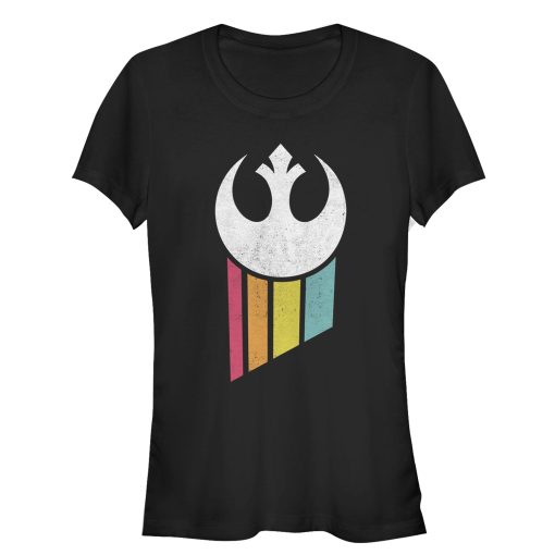 Junior’s Star Wars Rebel Rainbow Emblem T-Shirt