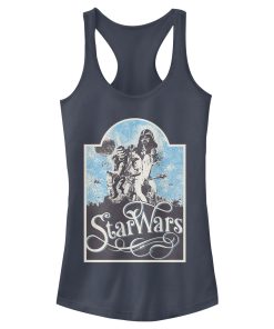 Junior’s Star Wars Retro Character Collage Racerback Tank Top