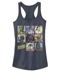 Junior’s Star Wars Retro Character Grid Racerback Tank Top