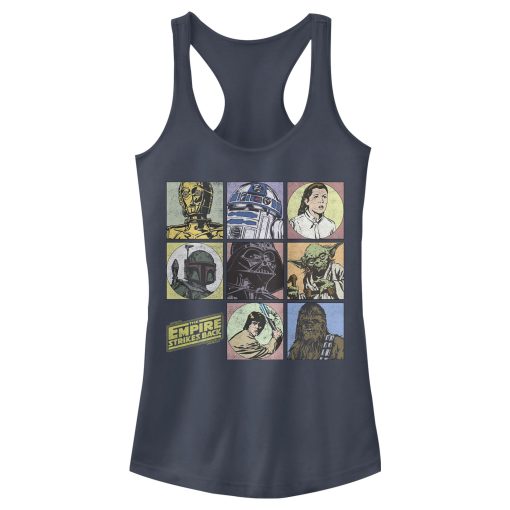 Junior’s Star Wars Retro Character Grid Racerback Tank Top