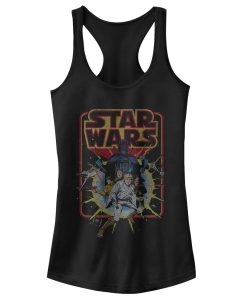 Junior’s Star Wars Retro Explosion Racerback Tank Top