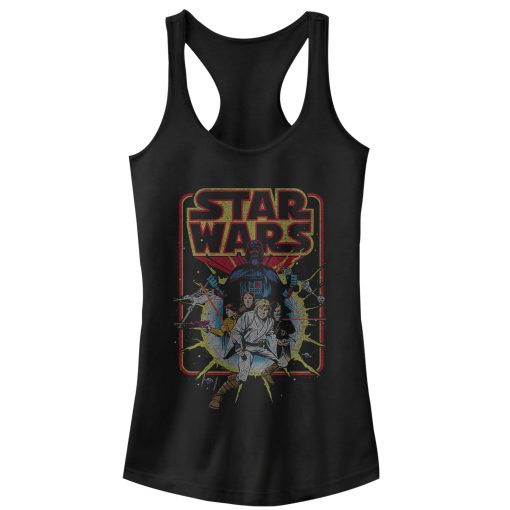 Junior’s Star Wars Retro Explosion Racerback Tank Top