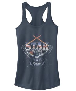 Junior’s Star Wars Retro Vader Lightsaber X Racerback Tank Top
