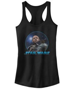 Junior’s Star Wars Rogue One Saw Gerrera Star Racerback Tank Top