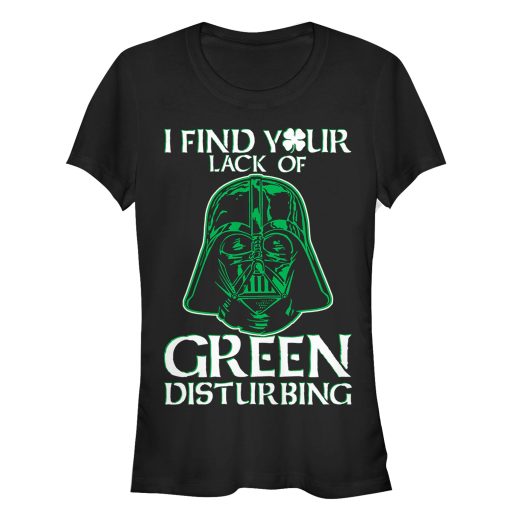 Junior’s Star Wars St. Patrick’s Day Vader Lack of Clover T-Shirt