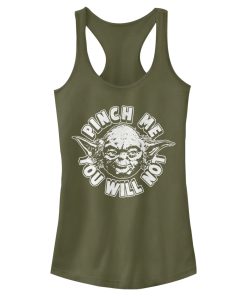 Junior’s Star Wars St. Patrick’s Day Yoda Pinch Me Not Racerback Tank Top