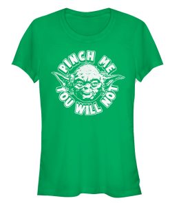 Junior’s Star Wars St. Patrick’s Day Yoda Pinch Me Not T-Shirt