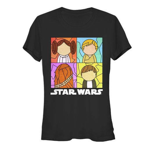 Junior’s Star Wars Stained Glass Rebels T-Shirt