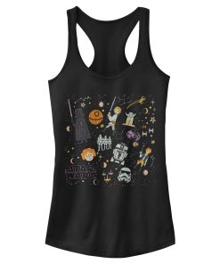 Junior’s Star Wars Starry Character Collection Racerback Tank Top