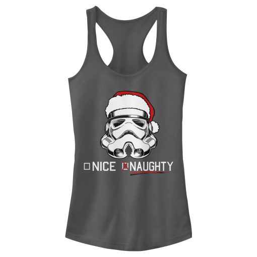 Junior’s Star Wars Stormtrooper Naughty List Racerback Tank Top