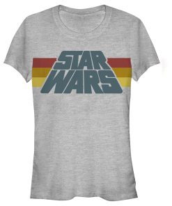 Junior’s Star Wars Stripe Logo T-Shirt