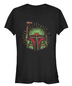 Junior’s Star Wars Sugar Skull Boba Fett Glow T-Shirt