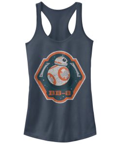 Junior’s Star Wars The Force Awakens BB-8 Badge Racerback Tank Top