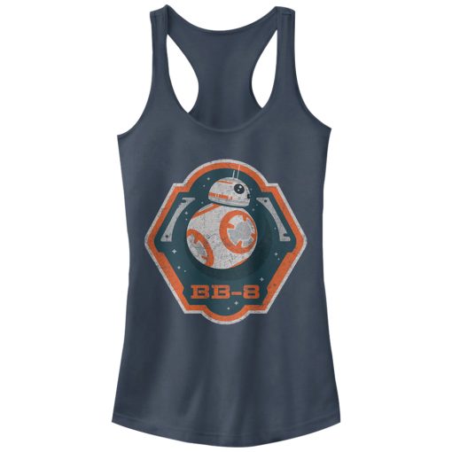 Junior’s Star Wars The Force Awakens BB-8 Badge Racerback Tank Top