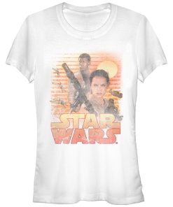Junior’s Star Wars The Force Awakens Classic Rey and Finn T-Shirt