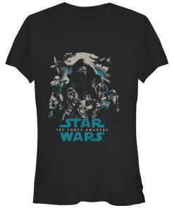 Junior’s Star Wars The Force Awakens Group Shot T-Shirt