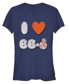 Junior’s Star Wars The Force Awakens I Love BB-8 T-Shirt