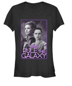 Junior’s Star Wars The Force Awakens Leia and Rey Rule the Galaxy T-Shirt