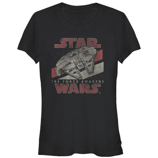 Junior’s Star Wars The Force Awakens Millennium Falcon T-Shirt