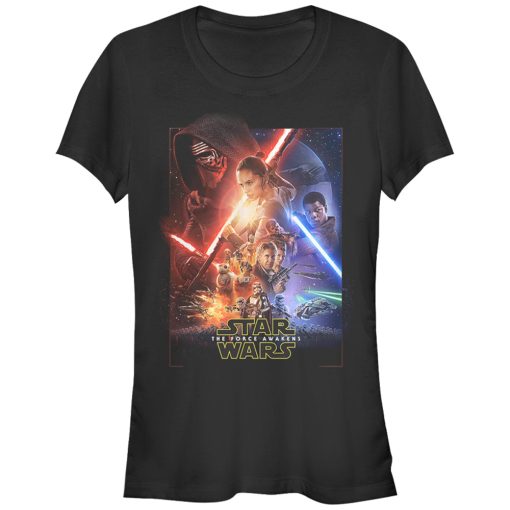 Junior’s Star Wars The Force Awakens Movie Poster T-Shirt